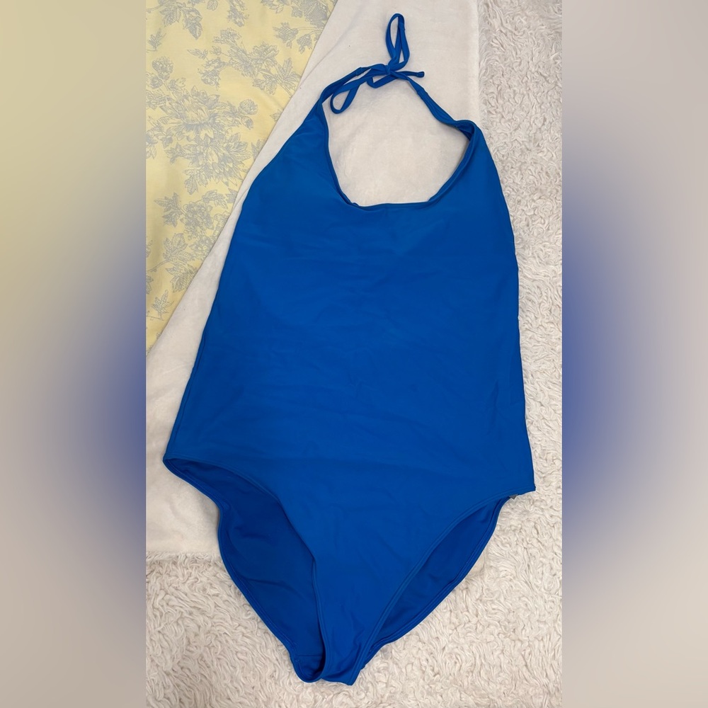 Aerie Bold Blue Halter Neck One Piece
